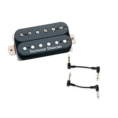 Seymour Duncan 11102-01-B SH-2 Jazz Model Humbucker Pickup - Black Neck with 2 Patch Cables