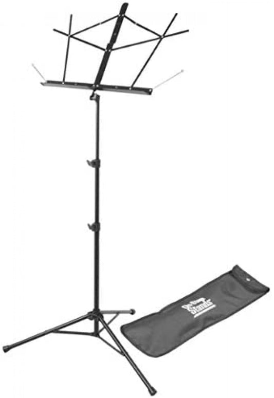 On-Stage SM7122BB Compact Folding Sheet Music Stand with Bag, Black