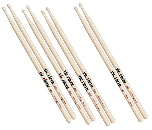 Vic Firth P5A.3-5A.1 American Classic Wood Tip Drumsticks (Pack of 4)