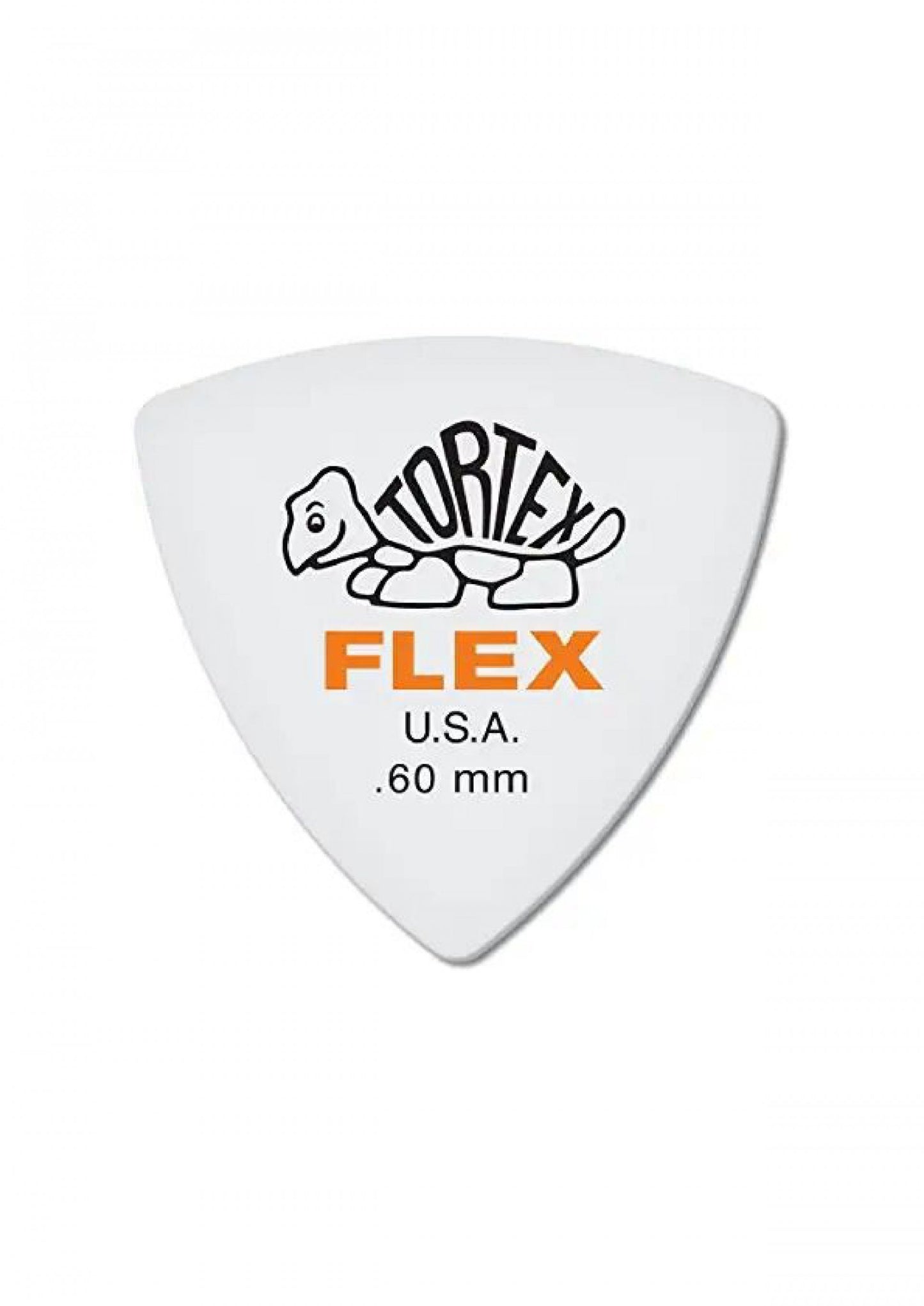 Jim Dunlop Tortex Flex Triangle 456P.60 0.60mm Guitar Picks, Pack of 6, Orange