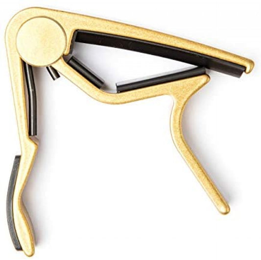 Jim Dunlop Acoustic Trigger, Curved, Gold Guitar Capo (83CG)