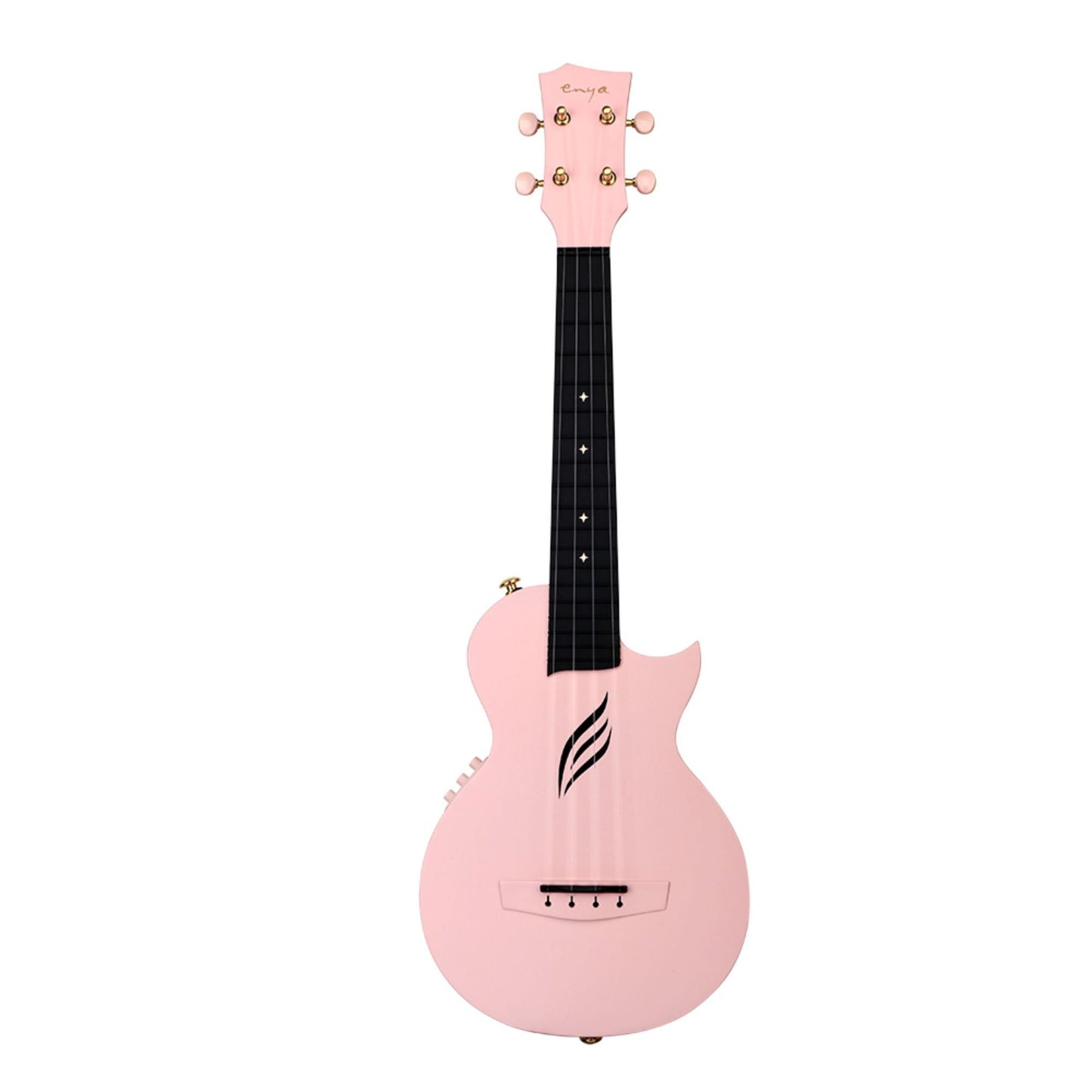 Enya Concert Nova UE Carbon Fiber Travel Ukulele with AcousticPlus- Pink