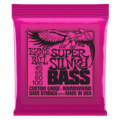 Ernie Ball 2834 SUPER SLINKY NICKEL WOUND ELECTRIC BASS STRINGS - 45-100 GAUGE