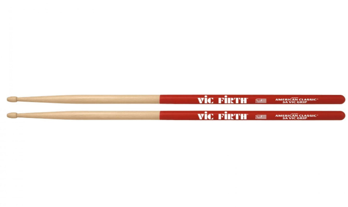 Vic Firth 5AVG American Classic Vic Grip Drumsticks, Wooden Tip