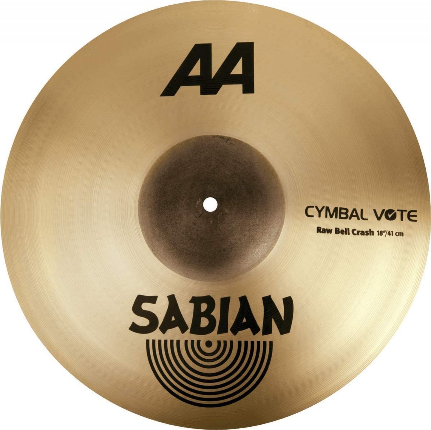 Sabian 2180772 18-inch AA Raw Bell Crash Cymbal (Golden)