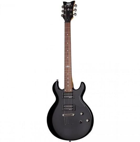 Schecter S-1 SGR Arched Top 6 String Electric Guitar - Rosewood Fretboard (midnight satin black)