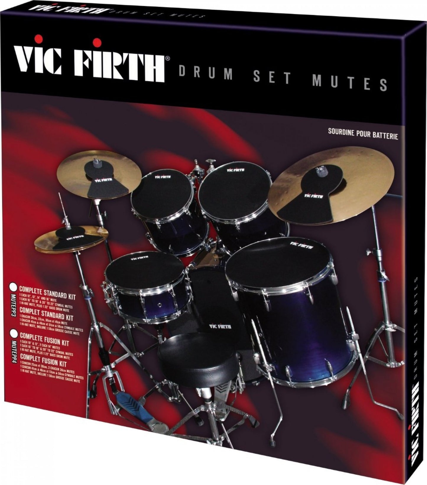 Vic Firth MUTEPP3 Drum and Cymbal Mutes Pack