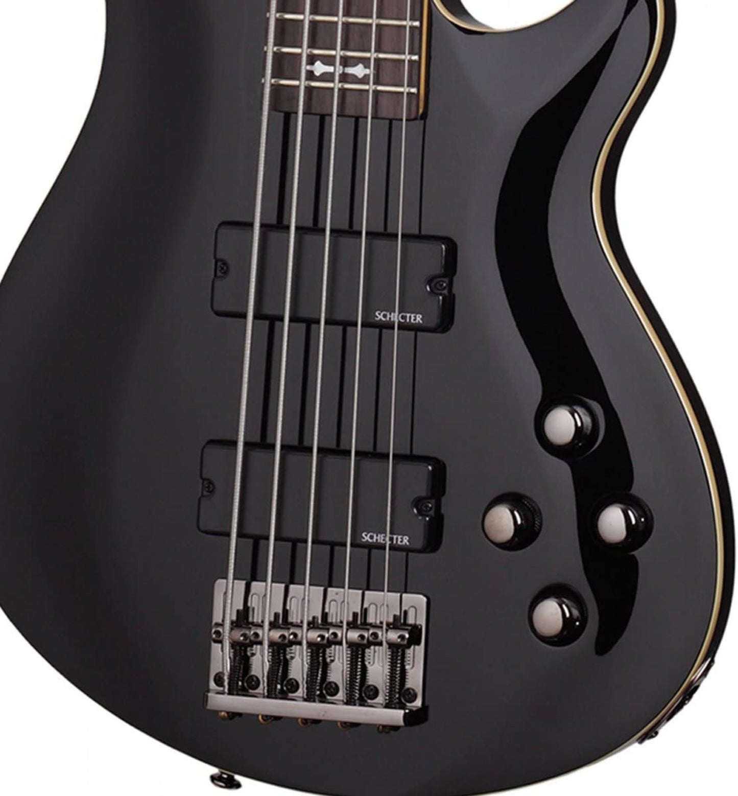 Schecter Guitar Research Omen-5 2012 5-String Electric Bass Guitar - Black
