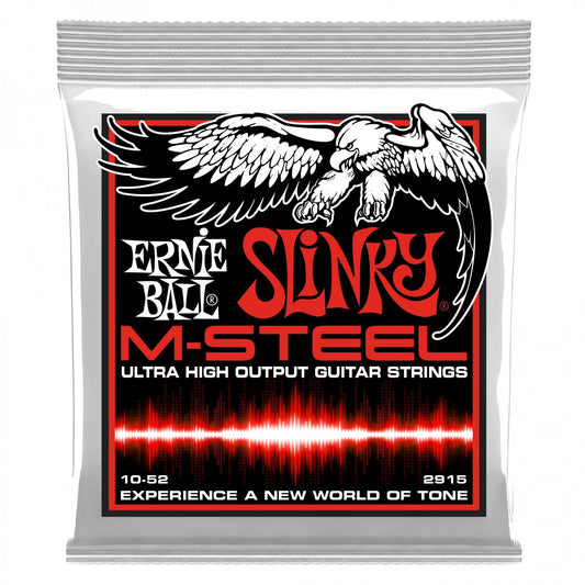 Ernie Ball 2915 SKINNY TOP HEAVY BOTTOM SLINKY M-STEEL ELECTRIC GUITAR STRINGS - 10-52 GAUGE