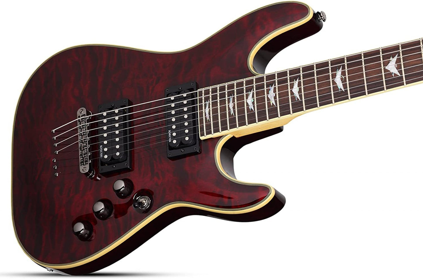 Schecter Omen Extreme-7 7 String Electric Guitar- Black Cherry