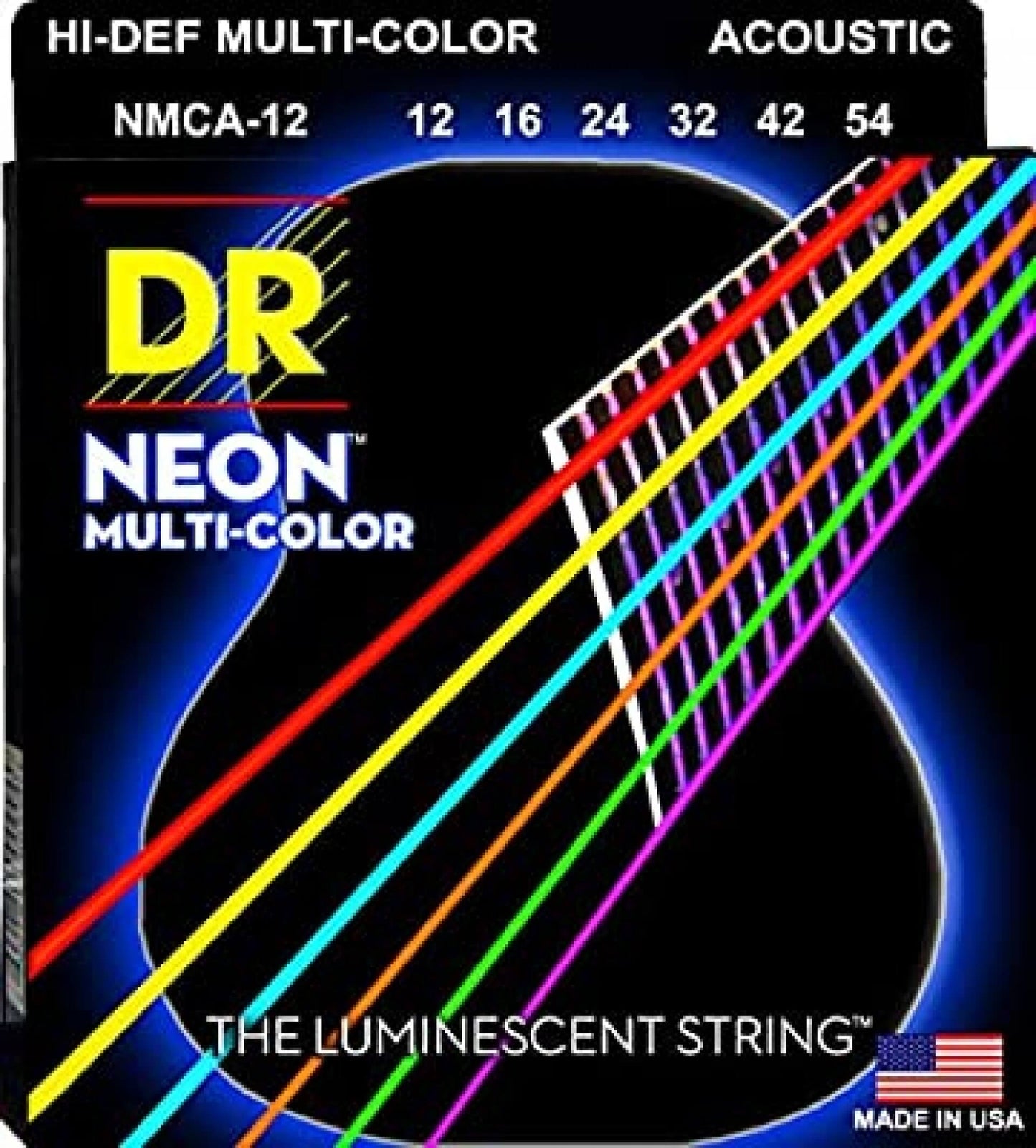 DR Strings HI-DEF NEON Acoustic Guitar Strings (NMCA-12)