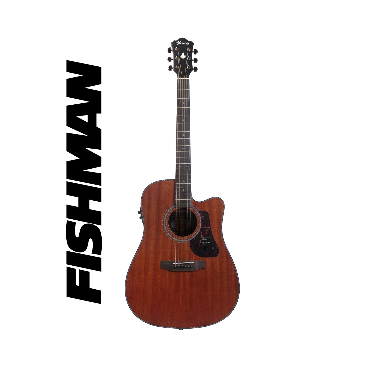 Mantic AG380CE Semi-Acoustic Guitar With Fishman Electronics -Sapele finish