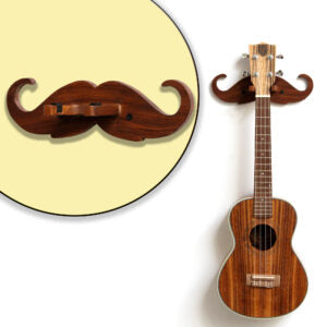 Ukulele Wall Hanger - Moustache