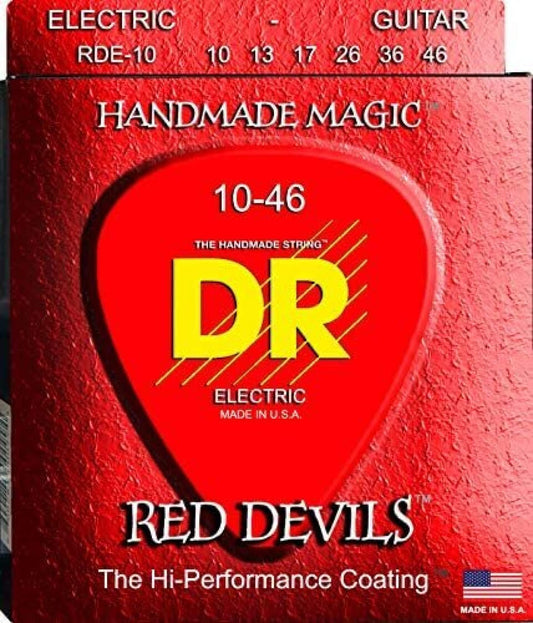 DR Strings Red Devils - Extra-Life Red Coated Electric 10-46